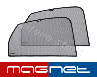 Peugeot 4008 (2012-н.в.) комплект бескрепёжныx защитных экранов Chiko magnet, задние боковые (Стандарт)